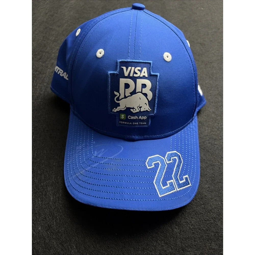 Visa Cash App RB Formula 1 Team Cap Red Bull Yuki Tsunoda Autographed #22 Blue